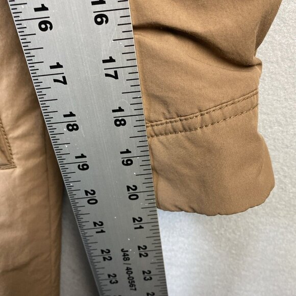 Old Navy Hooded‎ Utility Jacket Women's XS Brown Faux Fur Lining Winter Coat EUC - Picture 7 of 13